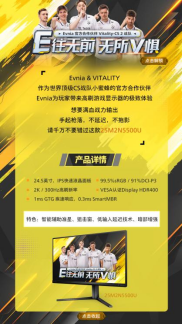 VITALITY小蜜蜂战队严选游戏显示器，你值得拥有！