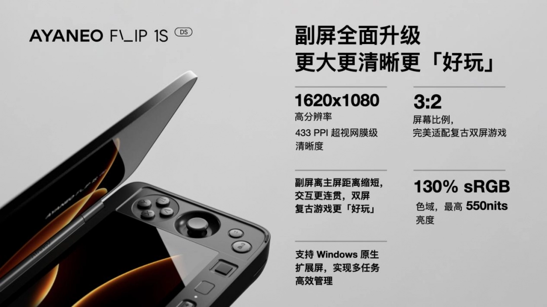 AYANEO FLIP 1S DS & KB 正式发布,旗舰翻盖掌机体验全维度进化 副本