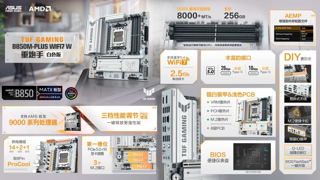 华硕B850重炮手二代WIFI7主板双11称霸京东热卖榜