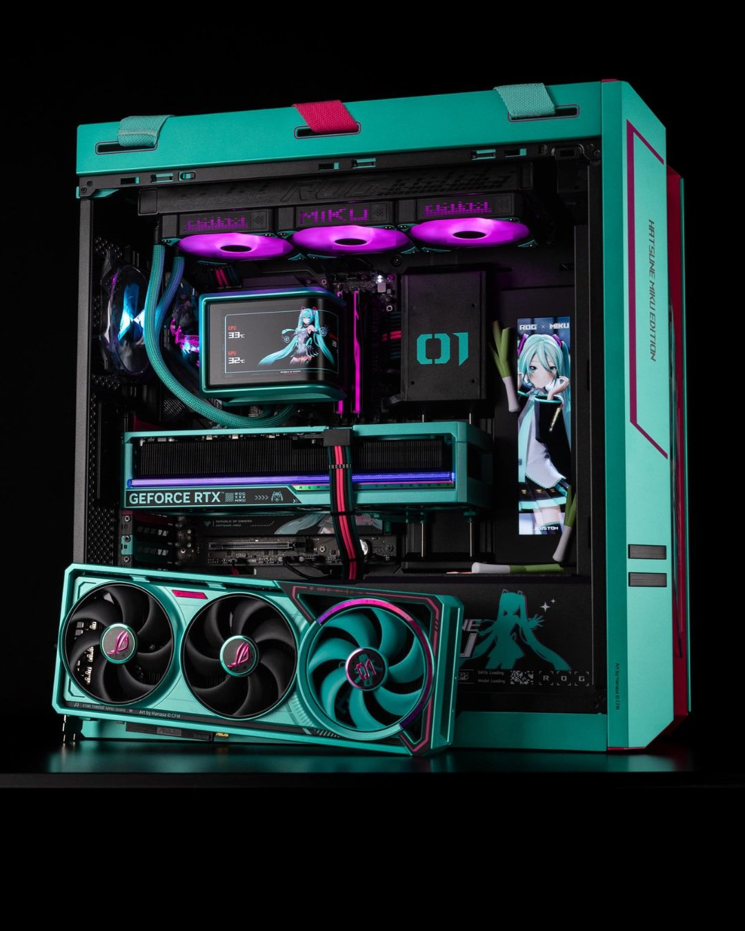 电竞信仰兼顾实力！ROG夜神RTX5080 RO姬x初音未来版显卡