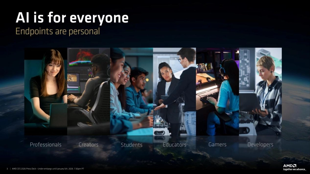 在CES 2026上，AMD用多款新品和黑科技领跑AI PC新时代