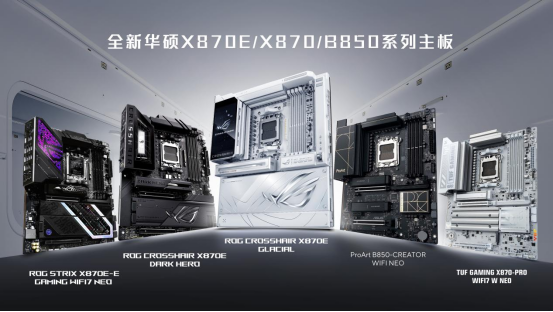 ROG X870E GLACIAL主板获CES2026创新奖，华硕AMD 800系新品发布
