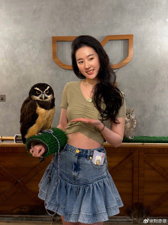 刘亦菲晒出阿联酋素颜美照 穿白色背心大秀美腿